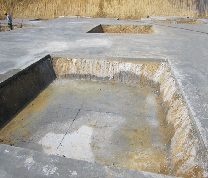 南昌市建筑設(shè)計研究院總部辦公大樓工程筏板基礎(chǔ)下柱墩找平、彈線